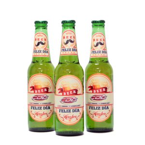 Cerveza con etiqueta personalizada con foto y frase para regalo